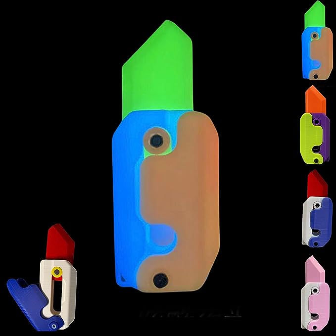 Нож-репа, игрушка-нож-морковь, флуоресцентная 3D-печать, игрушка-нож-непоседа, для снятия тревоги и стресса, нож-репа, светящийся в темноте